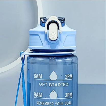 800ml/27oz Large Capacity Sports Water Bottle Leak Proof Plastic Drinking Cup With Time Scale Suitable For Travel Fitness Sports Beauty World Shop
