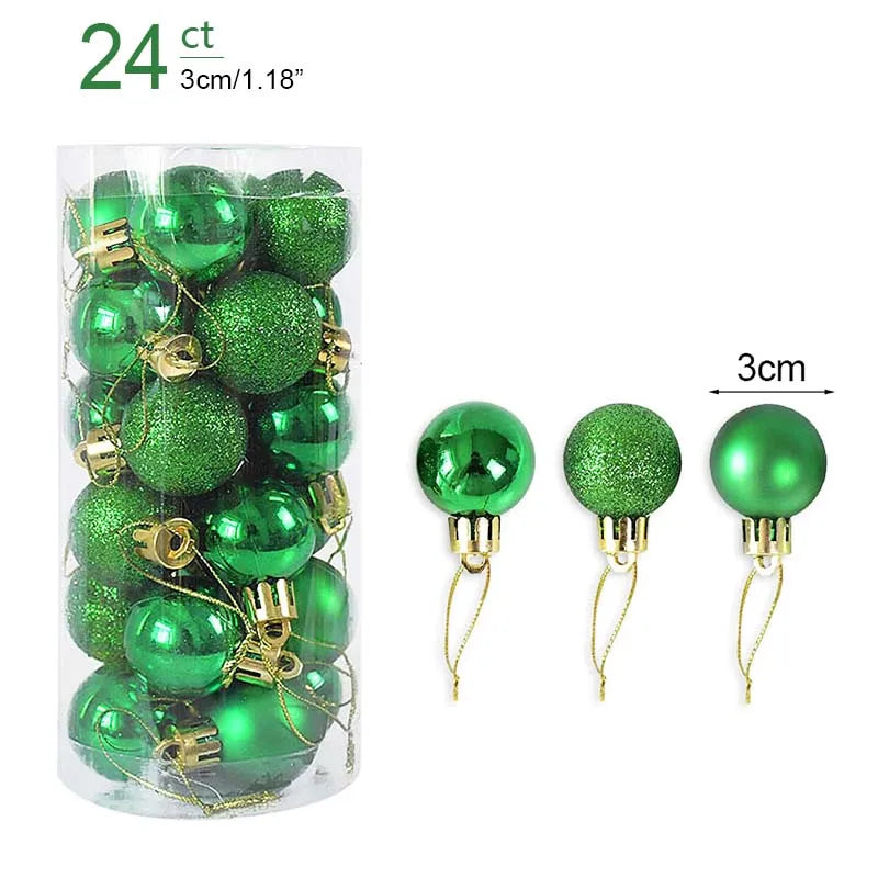1box Christmas Balls Christmas Tree Ornaments Ball Xmas Hanging Tree Pendants Home Party Decor 2026 New Year Gift Noel Navidad Beauty World Shop