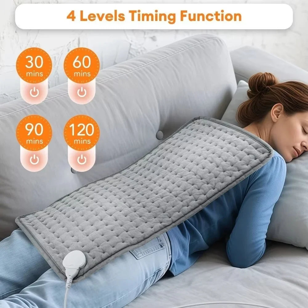 Electric Heating Massage Pad, 9 Heat Levels, Constant Temperature, 4 Modes & Timer Function, Body Warming Heating Pad for Legs, Beauty World Shop