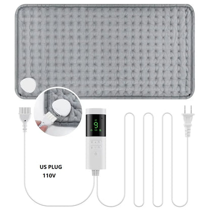 Electric Heating Massage Pad, 9 Heat Levels, Constant Temperature, 4 Modes & Timer Function, Body Warming Heating Pad for Legs, Beauty World Shop