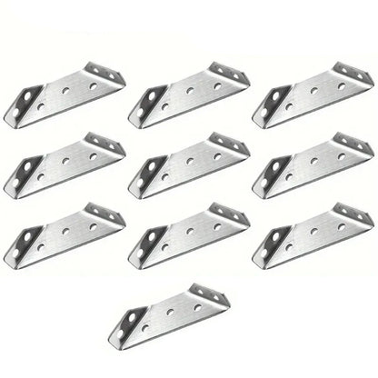 10/20/40/50pcs Thickened Stainless Steel Angle Code 90 Degrees Right Angle Fixed Bracket Furniture Connectors Beauty World Shop