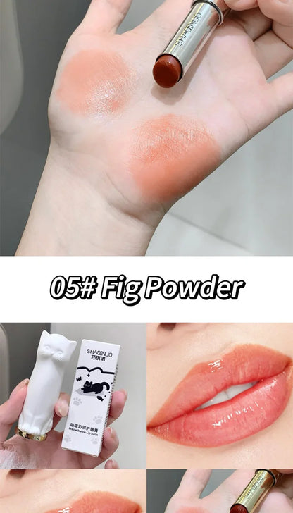 SHAQINUO Meowoqinqin Moisturizing Color Lip Balm, anti-dryness and crack fade lip lines Student Moisturizing lipstick Beauty Trend Shop