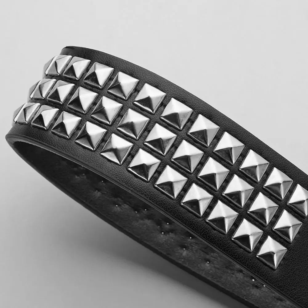 Trend Rivet Belt Heavy Metal Belt Men Women Punk Nightclub Rock Style Belt Jeans Belt Y2K Belt Fashion Decoration Women's Belts Beauty World Shop