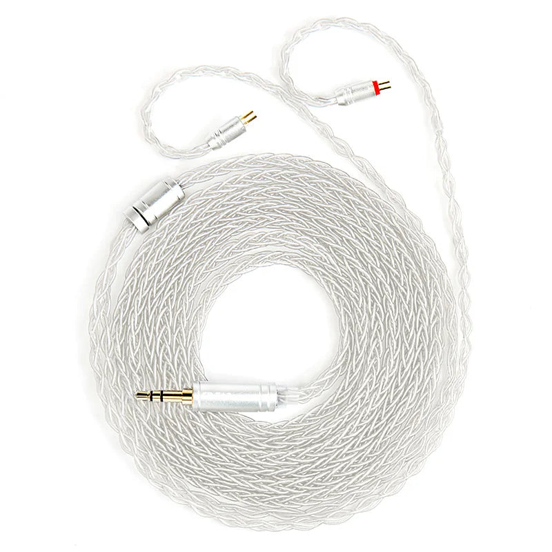 KBEAR ST12plus Earphone Cable 2m 8 Core 4N OFC Silver-plated Upgraded Cable 3.5/4.4mm MMCX/0.78mm 2Pin for CCZ KB03 KS1 Beauty World Shop