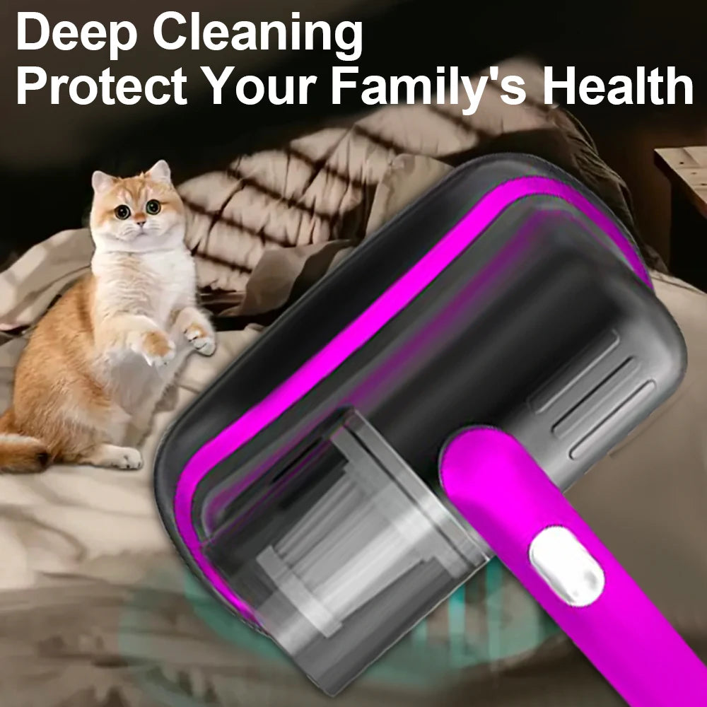 Wireless Handheld Mattress Vacuum Cleaner with UV-C Light HEPA Filter And Ultrasonic Vibration12KPa for Bed Sofa Car Seat Carpet Beauty World Shop