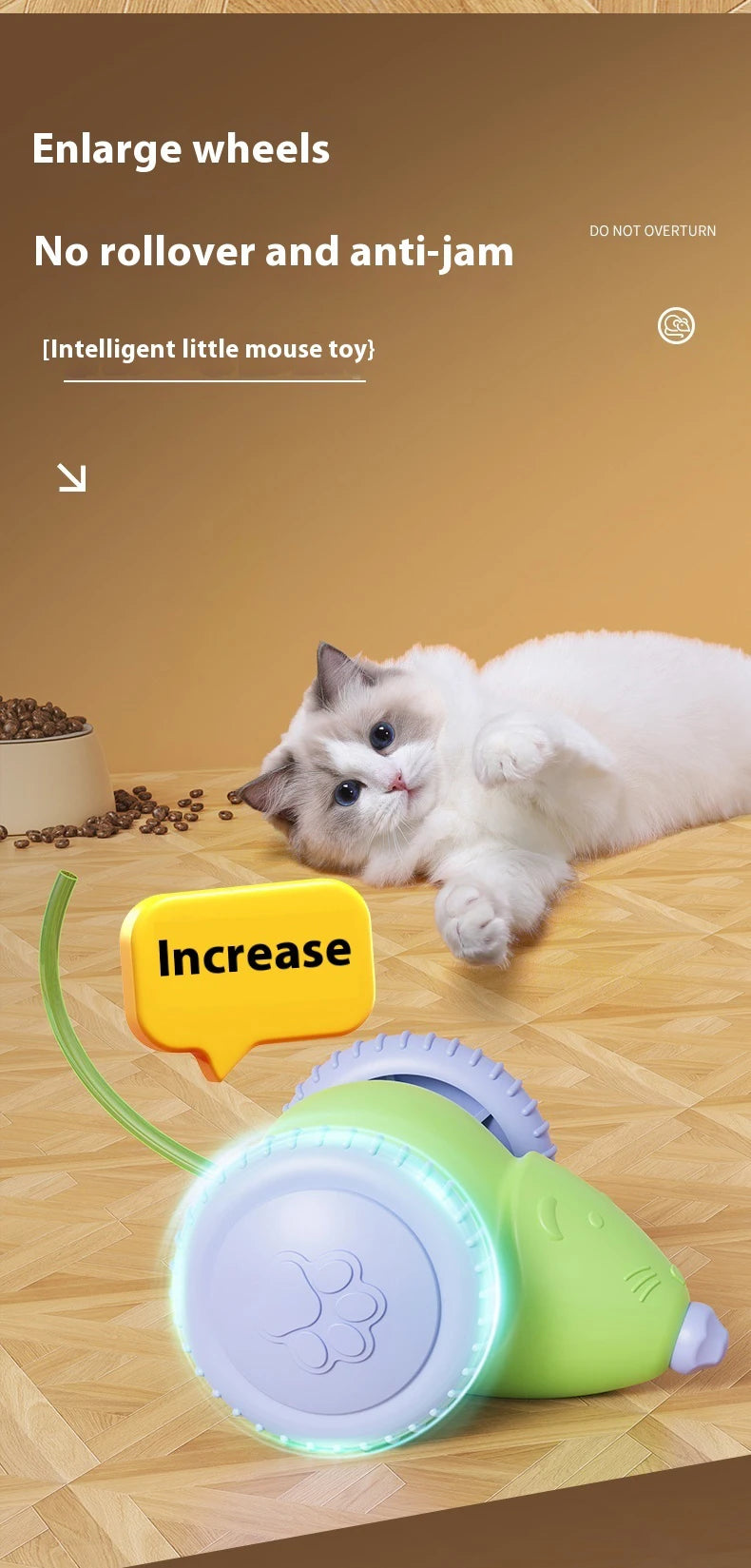 Electric Mouse Car Pet toys Interactive Cat Toy Rechargeable Automatic Teaser with Intelligent Obstacle Avoidance Pet Products Beauty World Shop
