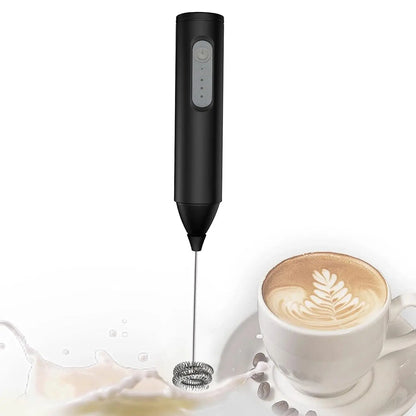MINI Milk Frother USB Rechargeable 3 Speeds Foam Maker Coffee Whisk Mixer Electric Handle Blender Egg Beater Beauty World Shop
