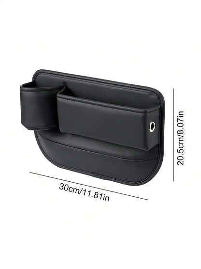 Universal Car Seat Gap Organizer Storage Box Multifunction Leather Crevice Side Storage Pocket Wallet Keys Card with Cup Holder Beauty World Shop