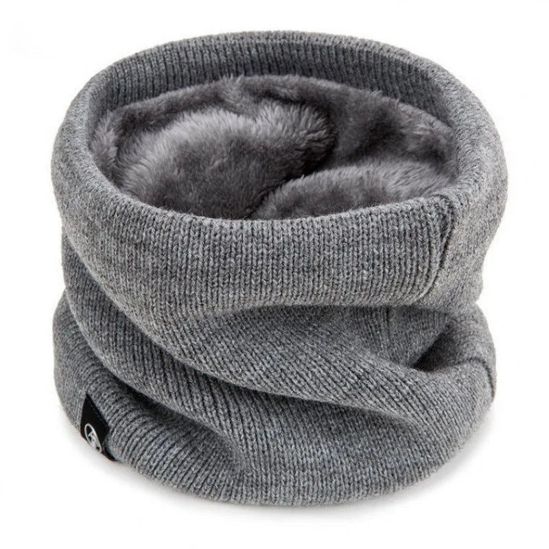 Winter Knitted Scarf Warm Cashmere Like Unisex Neck Warmer for Women Men Solid Color Snood Ring Scarf Fashion Thick Scarf Beauty Fashion
