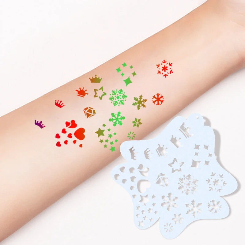 Stencils For Body Painting Face Art Stamps Temporary Tattoos Reusable Stencils Plastics Beauty World Shop
