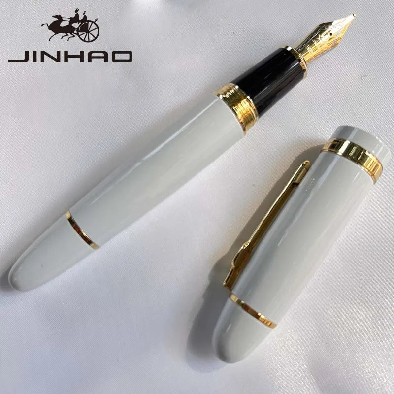 1 PCS JINHAO 159 Classic Design SIlver Trim Calligraphy Iridium Business Pen With Converter Beauty World Shop