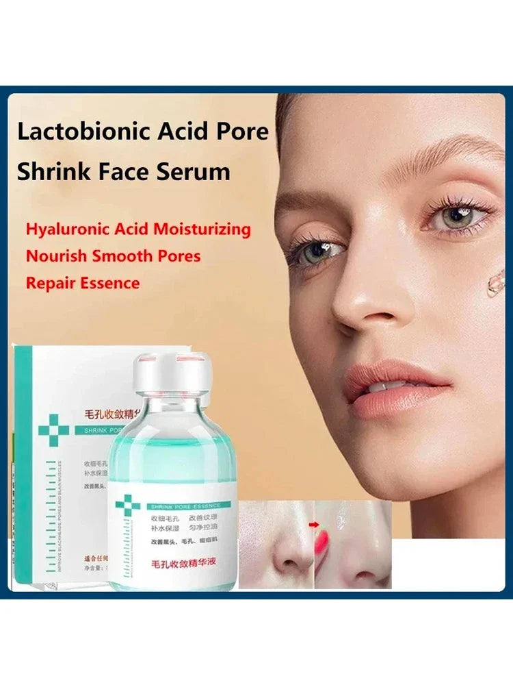 Smooth Pores Repair Essence Firm Cosmetics Pore Shrink Face Serum Hyaluronic Acid Moisturizing Nourish Skincare Pore Shrinkage Beauty Trend Shop