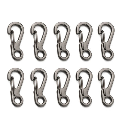 4/10Pcs Carabiner D-Ring Key Chain Spring Clips Mini Aluminium Alloy Hang Buckle Survival EDC Gear Outdoor Camping Keyring Tool Beauty World Shop