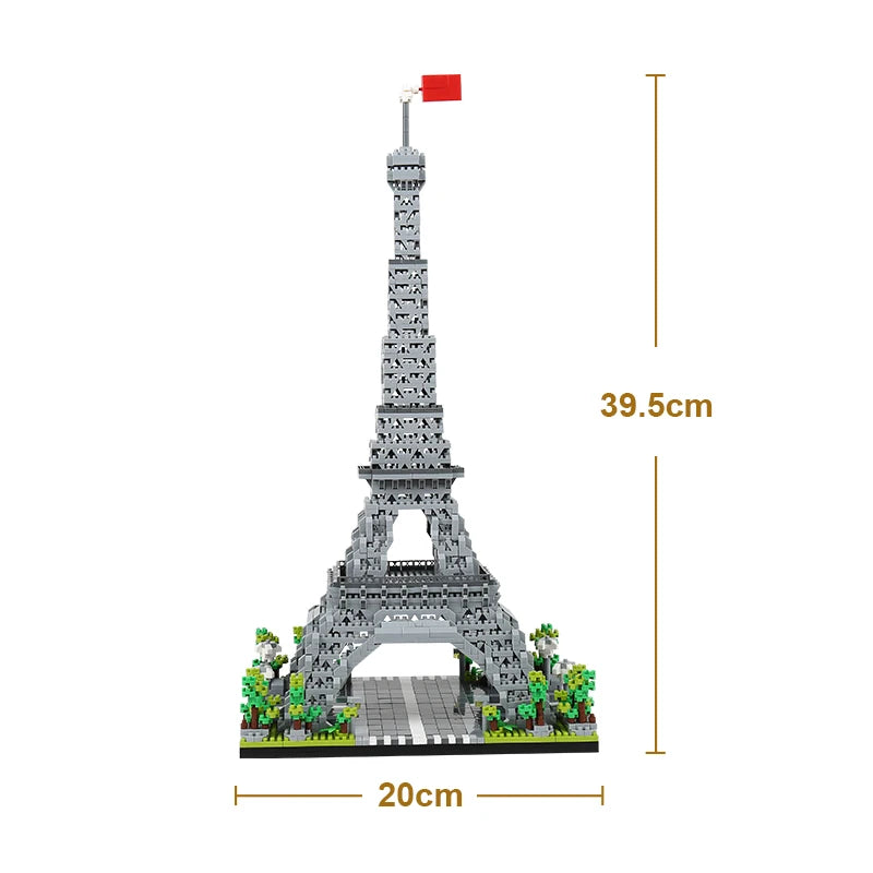Knew Built Louvre Micro Mini Building Blocks for Adult, Architecture Toys Set, Construction, Arc Triomphe Eiffel Assembly Bricks Beauty World Shop