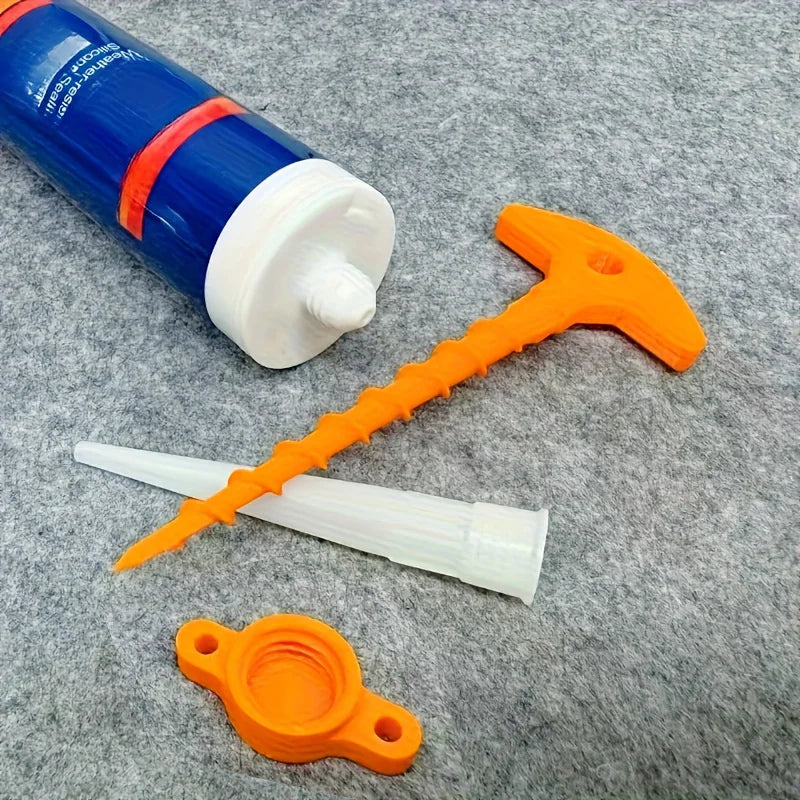 Silicone seal cap and seal gun nozzle removal tool, silicone seal cap used for open core tubes to prevent rapid drying Beauty World Shop