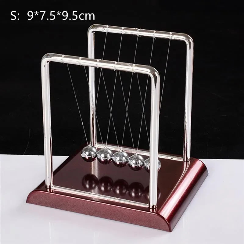 Newton Cradle Balance Steel Balls Perpetual Motion Collision Ball School Teaching Physics Science Pendulum Toy Home Decoration Beauty World Shop