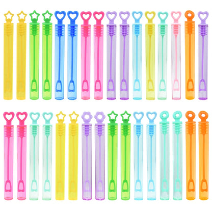10-50pcs Colorful Bubble Soap Bottle Heart Wand Empty Tube Kids Birthday Party Favors Pinata Filler Toys Wedding Gifts for Guest Beauty World Shop