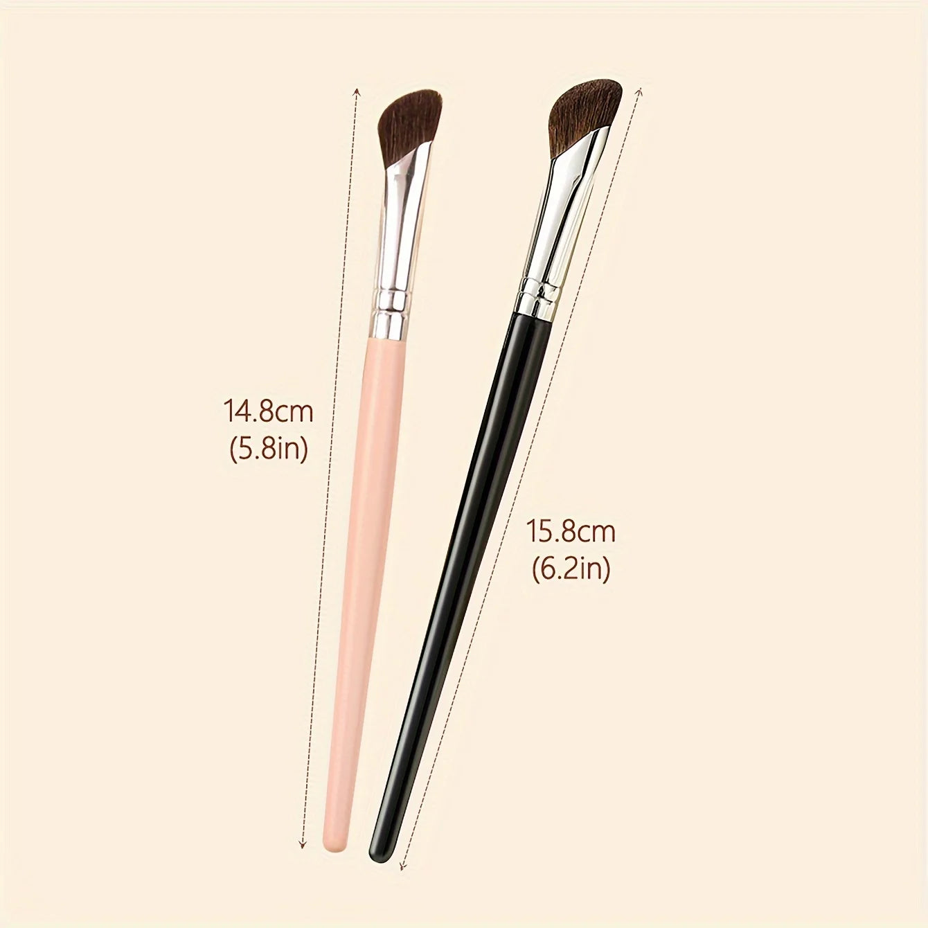 2PCS Cangzhou Sickle Nose Shadow Brush for Sculpting, Nose Wing Halo Dyeing, Super Soft Makeup Brush, Diagonal Nose Brush Tool Beauty World Shop