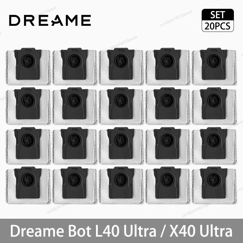 Dreame L40 Ultra / X40 Ultra Vacuum Cleaner Replacement Accessories Main Side Brush HEPA Filter Mop Cloths Dust Bag Spare Parts Beauty World Shop