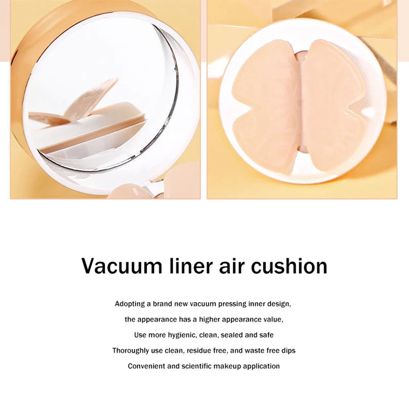 Air Cushion BB Cream Moisturizing Foundation Concealer Whitening Oil-control Waterproof Butterfly Powder Puff  Makeup Cosmetics Beauty World Shop