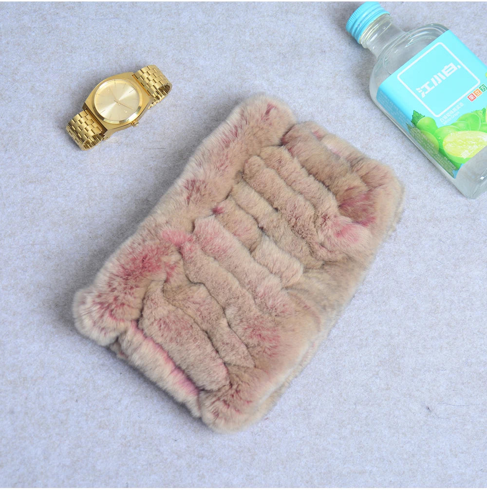 Women Handmade Stretch 100% Real Rabbit Fur Scarf Knit Genuine Rex Rabbit Fur Headbands Girls Natural Rabbit Fur Ring Scarves Beauty World Shop