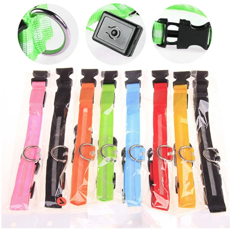 USB Rechargeable Luminous Collar Adjustable Led Glowing Dog Collar for Large Small Dogs Cat Night Light Collar Pet Safety Harnes Beauty World Shop