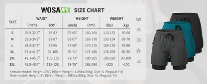 WOSAWE Bicycle Shorts Spring Summer Motocross Racing Shorts Downhill Mountain Bike short Pants Non-removable Cycling Underwear Beauty World Shop