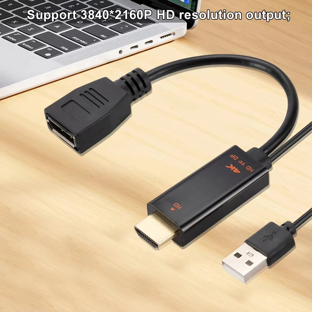 HDMI-Compatible To DisplayPort Cable 4K@60Hz 2K@120Hz HDMI-Compatible Source To DP Display Monitor Cable for PC Laptop PS5 Xbox Beauty World Shop