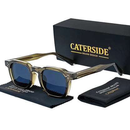 CATERSIDE Fashion Men Sunglasses Small Frame Square Personalized Design Sun Glasses Women Travel Party Business Festival Gift Beauty World Shop
