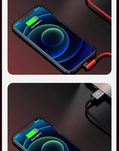 90 Degree USB Cable For iPhone 14 13 12 11 Pro Max X XR 6s 7 8 Plus 2m 3m Lead Mobile Phone Fast Charging Cord Data Charger Wire Beauty World Shop