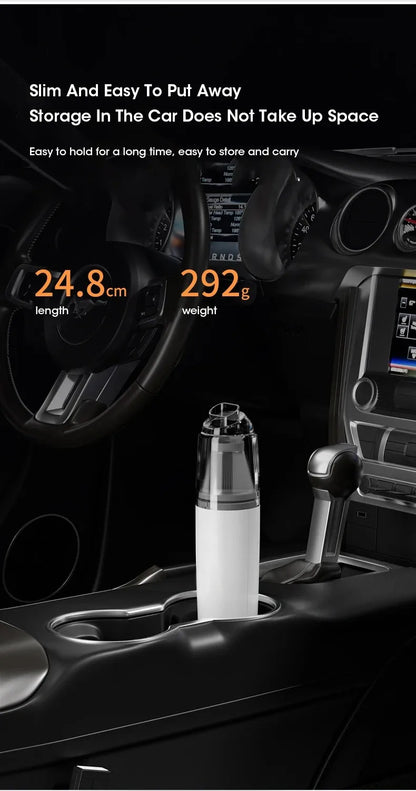 Handheld Vacuum Cleaner Mini Dust Remover Car Vacuum Cleaner Rechargeable Multifunctional Wireless Dust Catcher For Car LowNoise Beauty World Shop