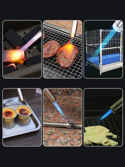 Torch Cooking AutoIgnition Butane Gas Welding-Burner Welding Gas Burner Flame Gas Torch Flame Gun Blow for BBQ Camping Cooking Beauty World Shop