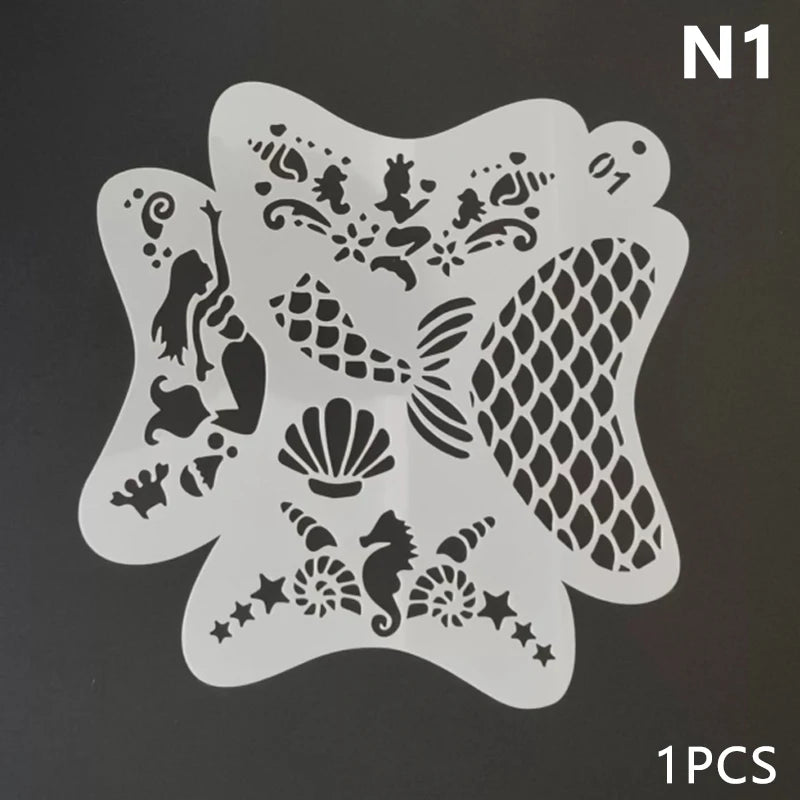 Stencils For Body Painting Face Art Stamps Temporary Tattoos Reusable Stencils Plastics Beauty World Shop