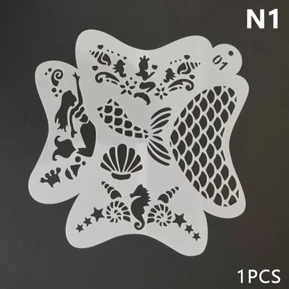 Stencils For Body Painting Face Art Stamps Temporary Tattoos Reusable Stencils Plastics Beauty World Shop