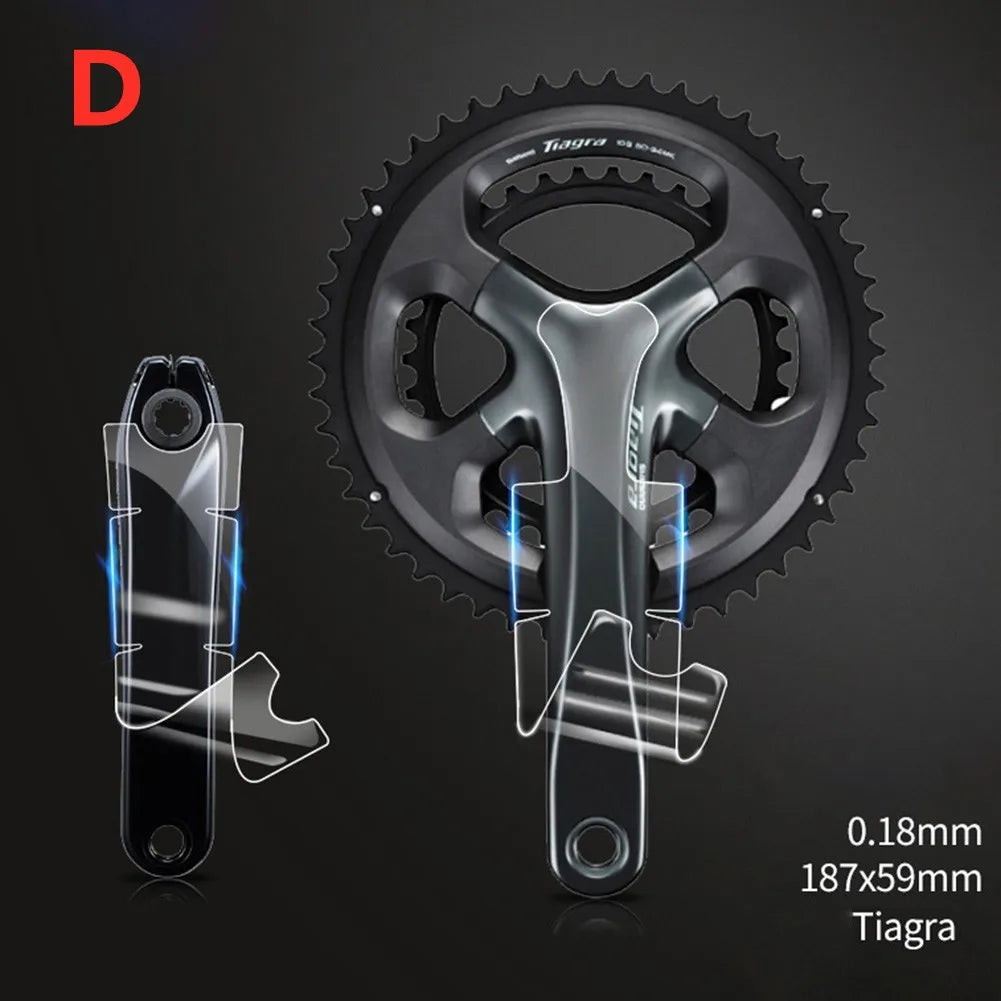 Bicycle Crank Protector Stickers Decals Road Bike Adhesive TPH Film For-SRAM/SHIMAN0 Cycling Crankset Protector Stickers Parts Beauty World Shop
