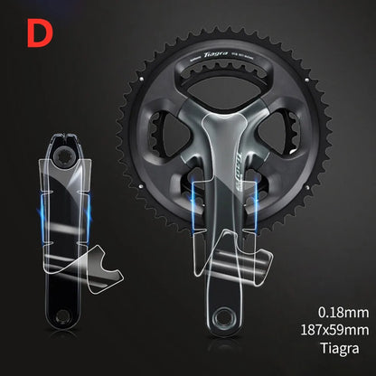 Bicycle Crank Protector Stickers Decals Road Bike Adhesive TPH Film For-SRAM/SHIMAN0 Cycling Crankset Protector Stickers Parts Beauty World Shop