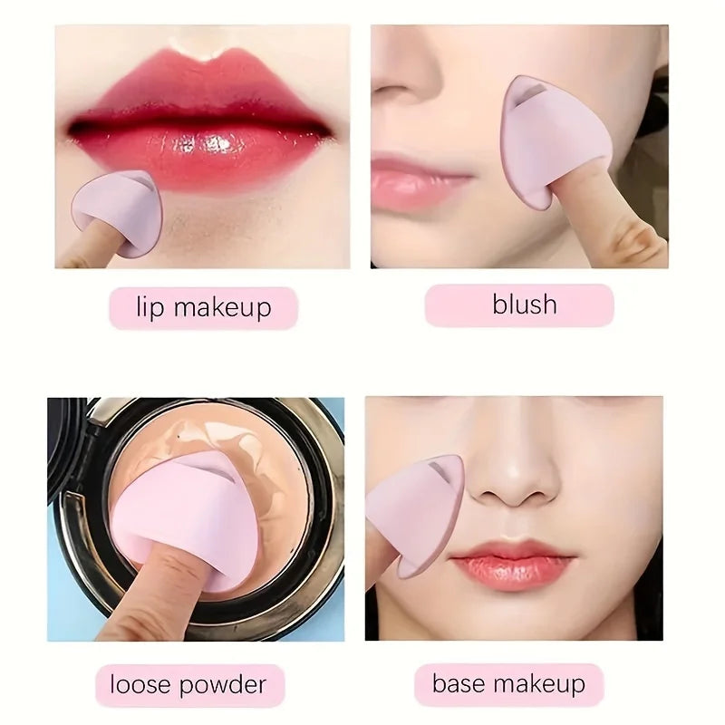 20pcs Finger Air Cushion Sponge Powder Puff Set, Makeup Puff, For Liquid Foundation, Powder Foundation, Concealer. Beauty World Shop