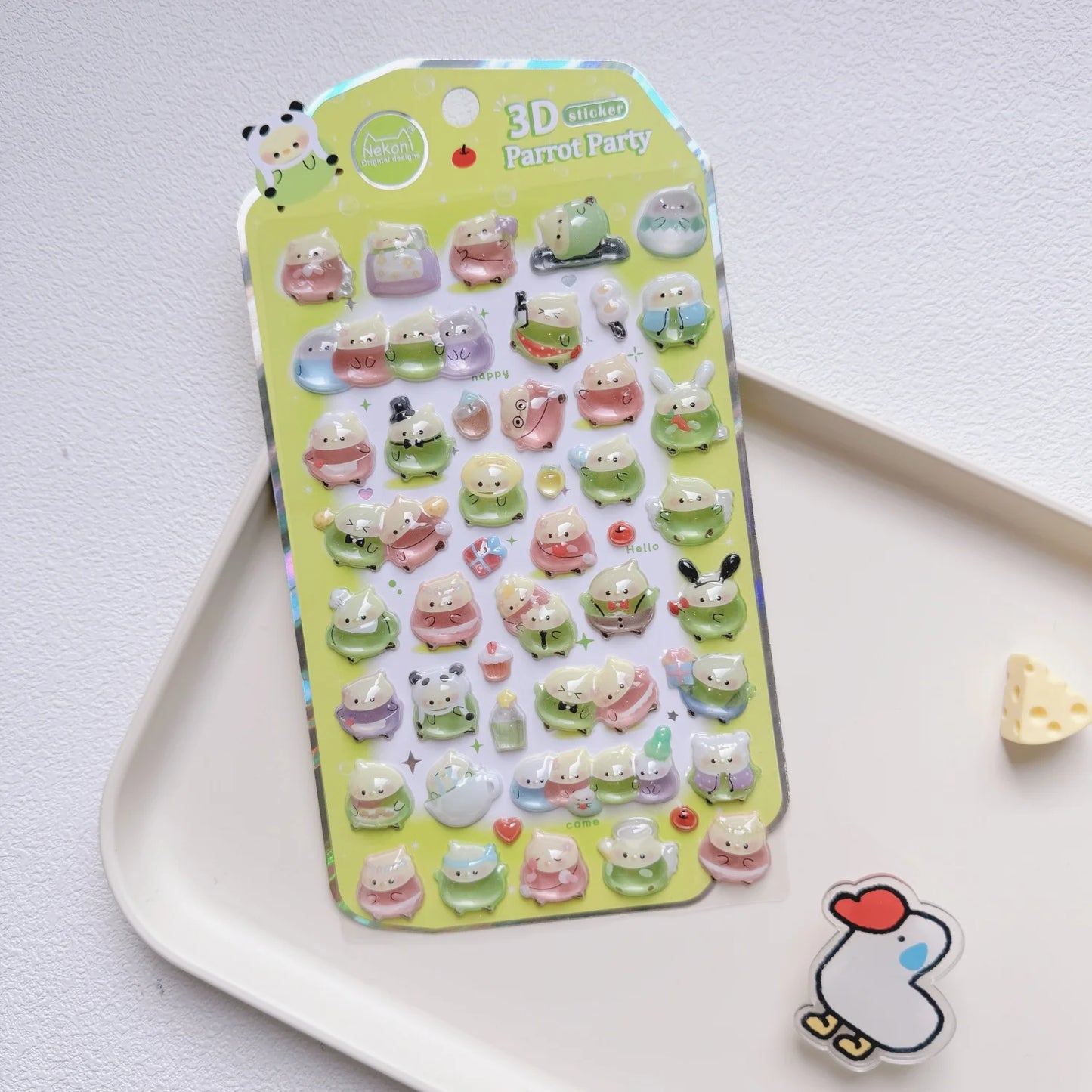NEKONI Cute Animals Seal Bear Penguin 3D Stickers Scrapbooking DIY Journaling Stationery Diary Cute Stickers School Supply Beauty World Shop