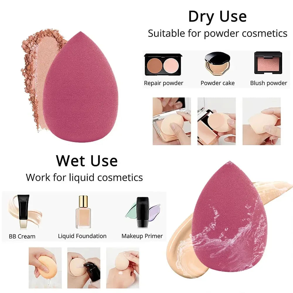 4/14Pcs Makeup Sponge Cosmetic Blender Beauty Egg Foundation Sponges Puff  Powder Puffs Make Up Accessories Women Makeup Tools Beauty World Shop