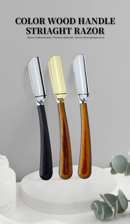 New Professional Baber Beard Straight Edge Shaving Razor Men Hair Removal Tools, Wooden Handle, Anti-Slip Grip for Home Shaving Beauty World Shop