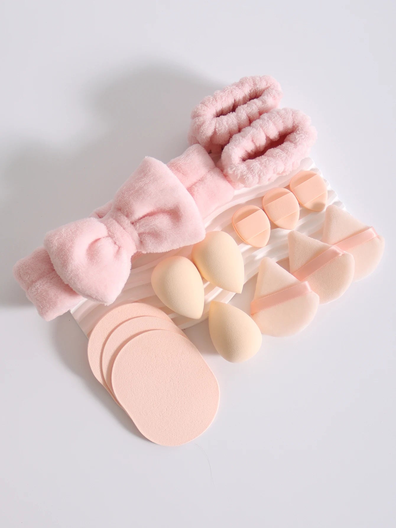 15 件套 Cosmetic Puff Makeup Sponge Blender Beauty Egg Foundation Sponges Puff Wash Face Headband Wristband Make up Accessories Beauty World Shop