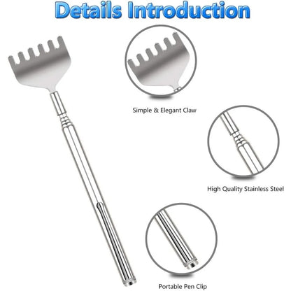 Extendable Back Scratcher for Men Portable Telescopic Metal Back Scratchers Back Hand Massager for Birthday Christmas Gifts Beauty Trend Shop