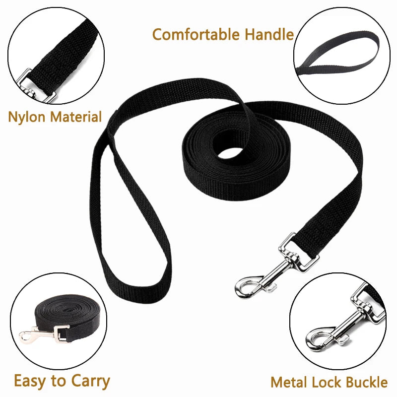 Long Strong Nylon Dog Leash 10m 15m 20m Pet Training Leash For Small Big Dogs Outdoor Walking Puppy Lead Rope Labrodor Supplies Beauty World Shop