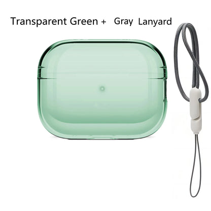 Transparent Protective lanyard Case Cover For Airpods Pro 2 TPU Soft Skin Shockproof Case Cover Designed for Airpods Pro2 Earbud