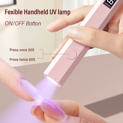 YIKOOLIN Convenient Handheld Nail Dryer Lamp UV/LED Nail Curing All Gel Polish Nail Art Tool Nail Art Convenient Nail Lamp Beauty World Shop
