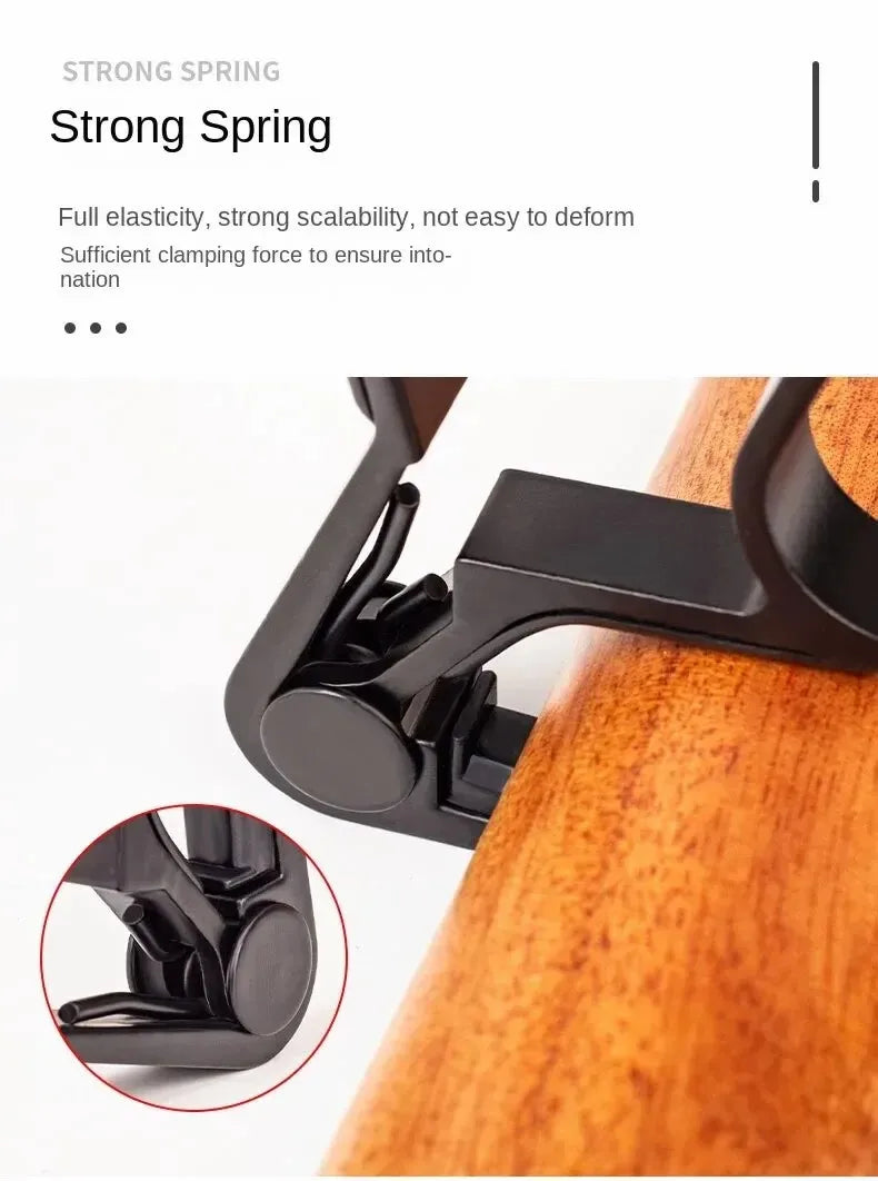 7pcs Guitar Capo for Acoustic And Electric Guitars With 5 Picks for Free And 1 Holder,Black; Silver Beauty World Shop