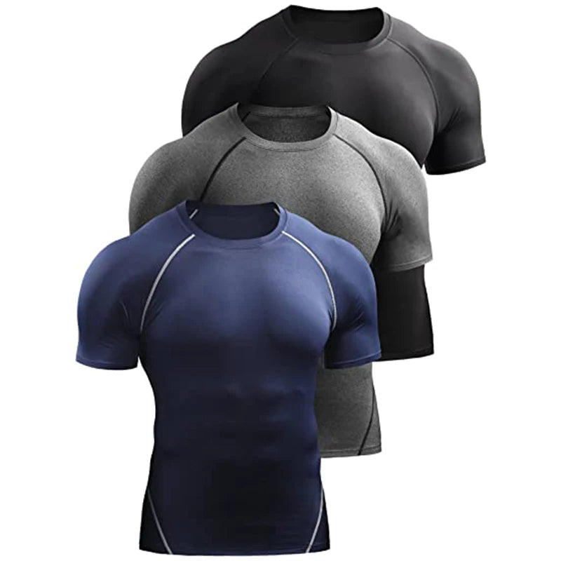 2026 Compression T Shirt Men Summer Sportswear Running T-shirt Elastic Quick Dry Sport Tops Tee Athletic Gym Workout Shirts Men Beauty World Shop