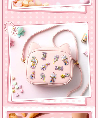 Kawaii Capsule Sparkling 3D Stickers Scrapbooking Diy Journal Stationery Sticker Cute Deco Art School Supplies Beauty World Shop