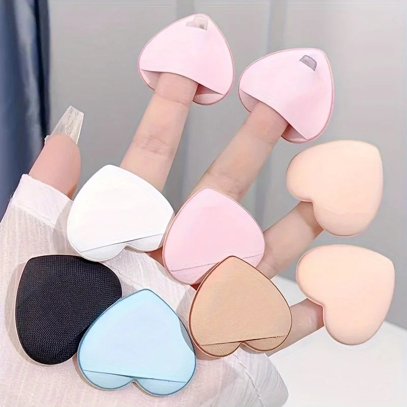 20pcs Finger Air Cushion Sponge Powder Puff Set, Makeup Puff, For Liquid Foundation, Powder Foundation, Concealer. Beauty World Shop
