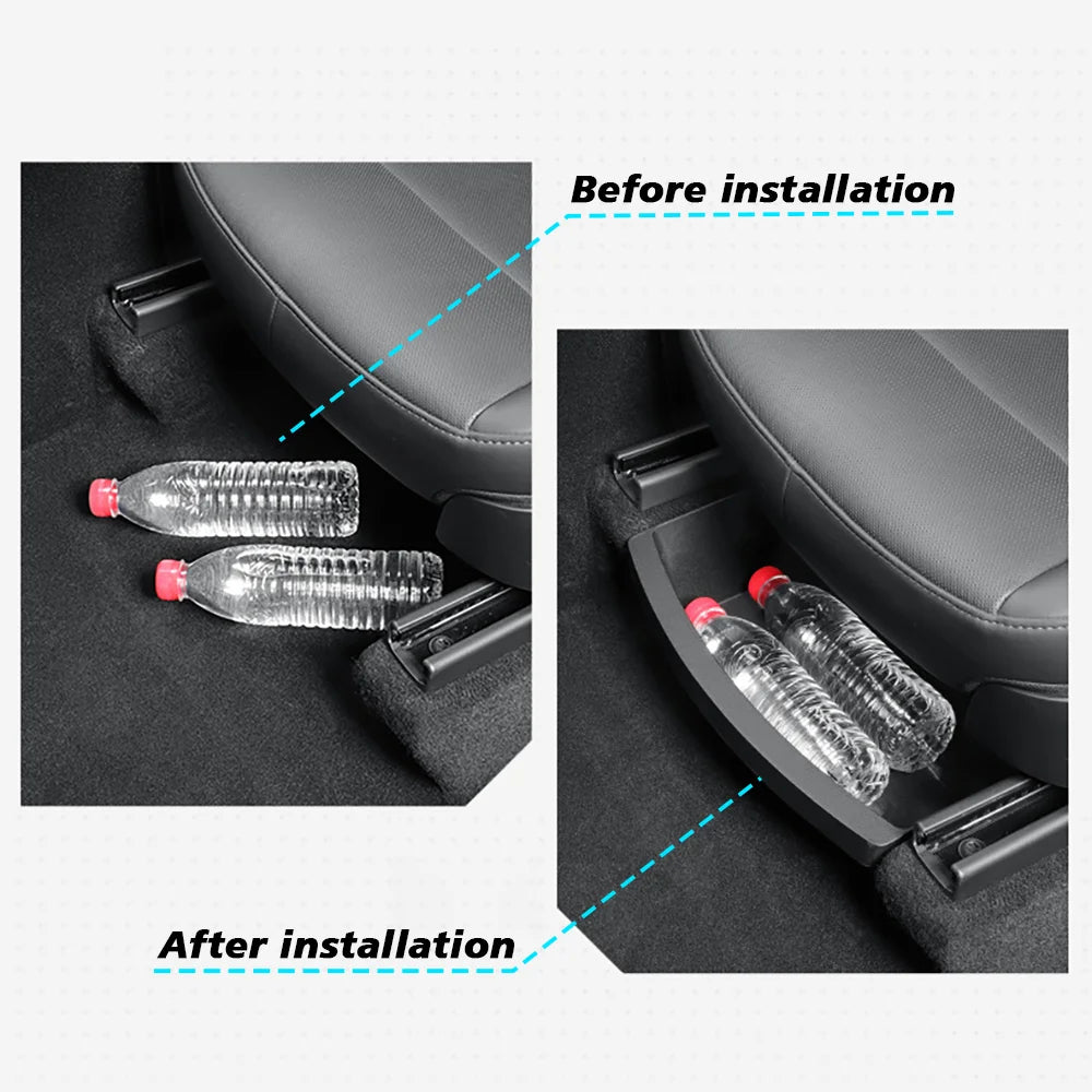For Tesla New Model Y 2025 Launch Juniper Front Seats Under Seat drawer TPE Storage Box Beauty World Shop